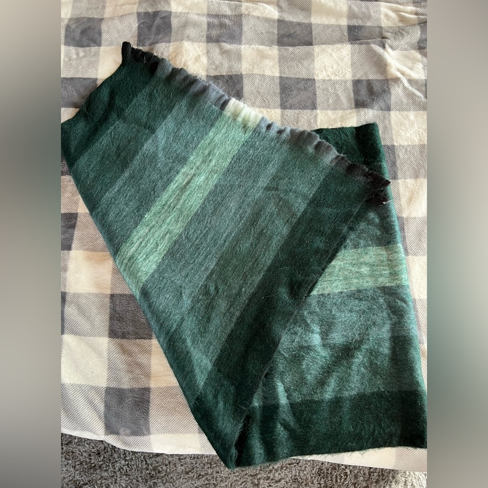 Teal cashmere scarf